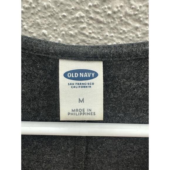 Old Navy Womens Dress Size Medium Plain Dark Gray Long Sleeve - Picture 3 of 9